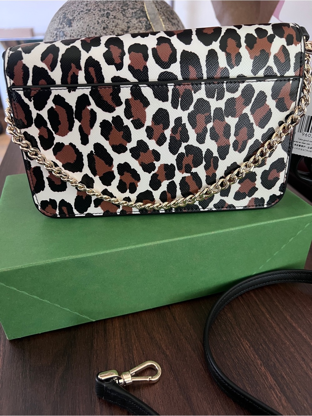 kate spade Leopard Print Crossbody Bag in Brown, Black and White - Picture 5 of 6